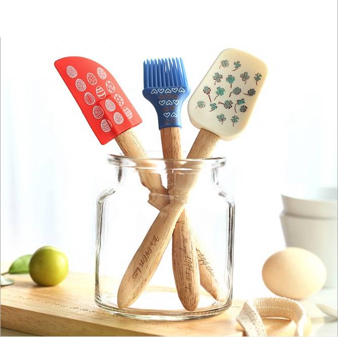 Silicone Kitchen Utensils Silicone Cooking Tools With Wood Handle